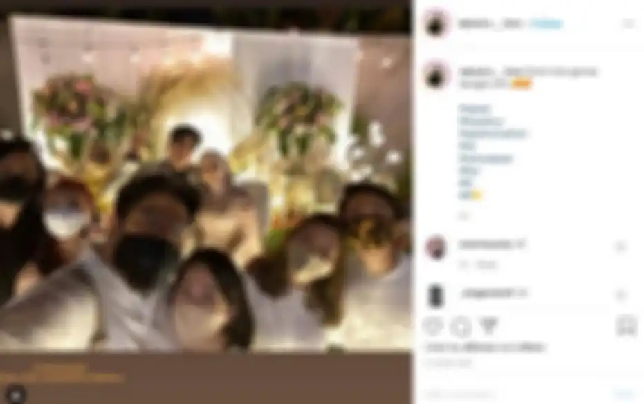 Iqbal Ramadhan foto bareng teman-temannya saat kondangan bersama kekasih