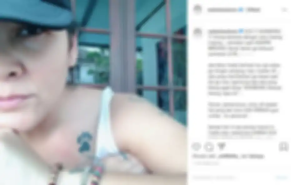 Ungkapan kekesalan Melanie Subono.