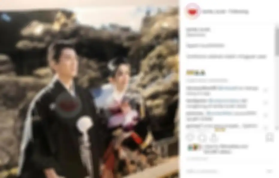Syahrini Saat Mengenakan Kimono Bersama dengan Reino Barack