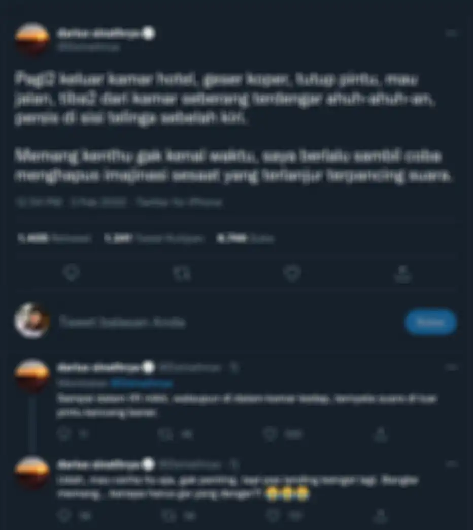 Darius Sinathrya curhat dengar suara pasangan yang berhubungan seksual 