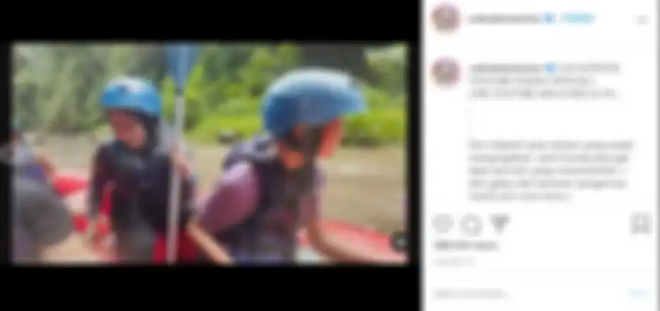 Nathalie Holscher bermain arung jeram ketika hamil