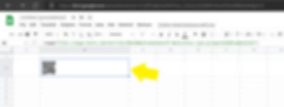 QR code yang sudah jadi di Spreadsheet