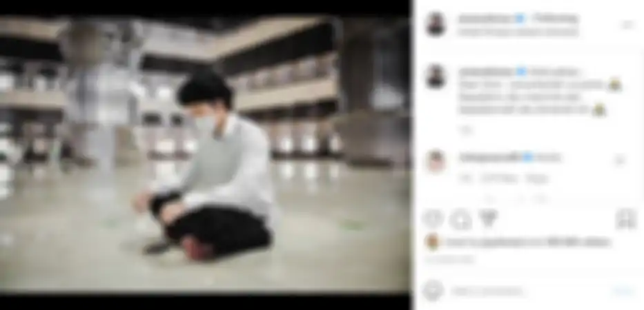 Atta Halilintar Berdoa di Masjid Istiqlal