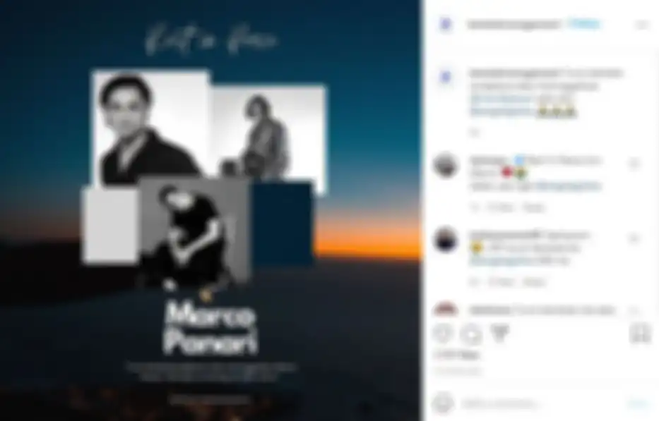 Tangkap Layar Ucapan Duka Bentuk Management atas Meninggalnya Marco Panari.