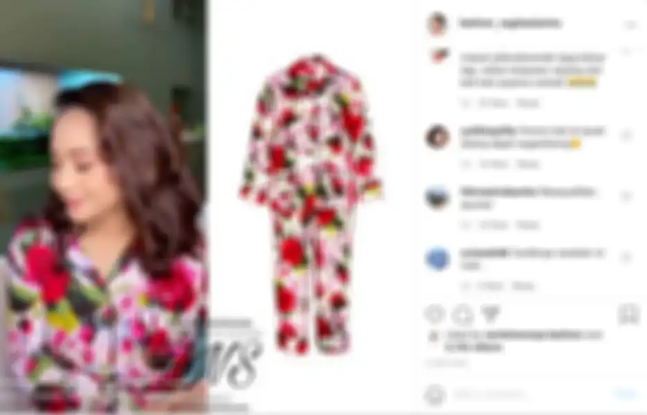 Pakai piyama baru yang harga aslinya capai Rp 652 Ribu, Nagita Slavina langsung curi perhatian netizen.