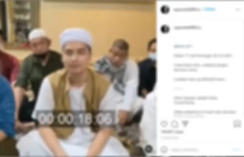 Tangkap layar video Alvin Faiz dalam akun @opposite6890.io