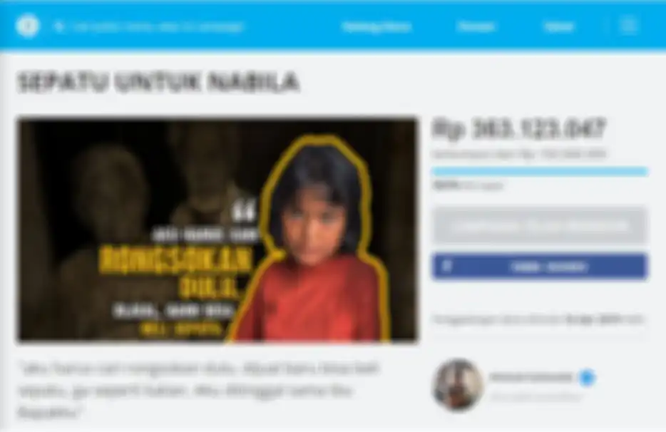 Donasi SEPATU UNTUK NABILA