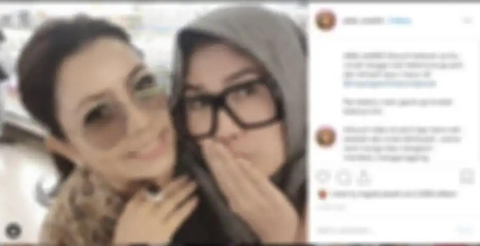 Nicky Astria saat bertemu Mayangsari di tempat jual sayur.