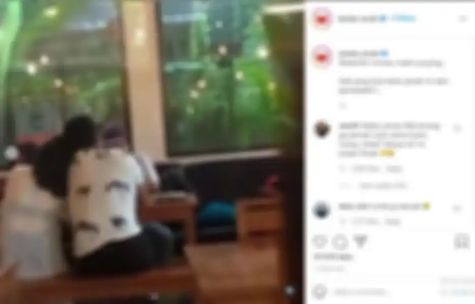 Perempuan yang kepergok bergelayut mesra di pundak Bibi Ardiansyah 