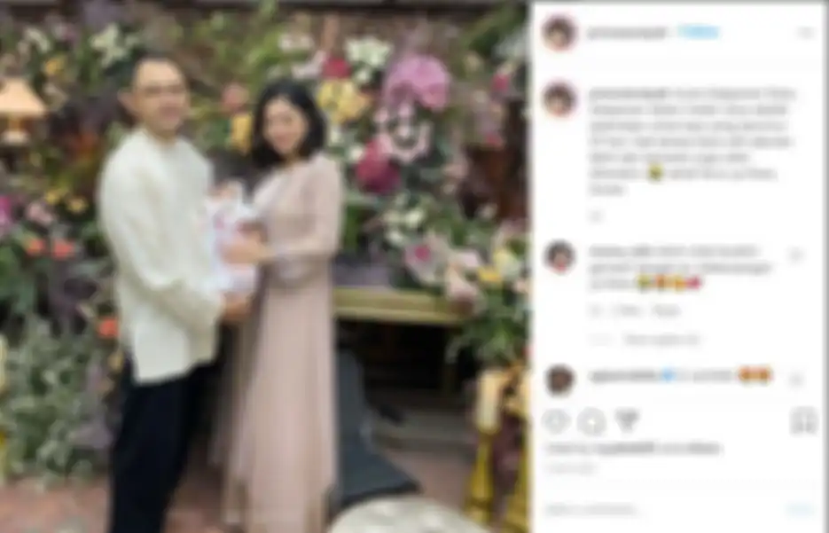 Potret cantik istri mantan suami Lulu Tobing saat priosesi selapanan putrinya
