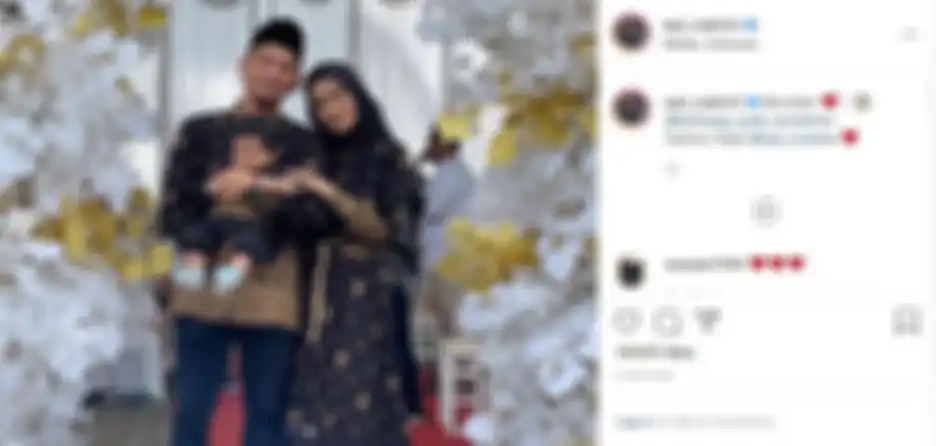 Hatinya kembali luluh, Rizki DA pamer foto bersama Nadya Mustika dan sang buah hati.
