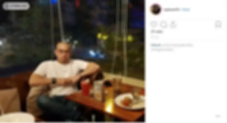 Bubu mantan pacar Syahrini tengah menikmati makan malam