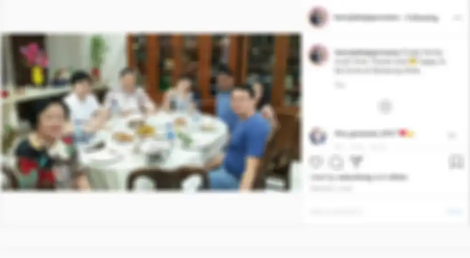 Ahok makan bareng keluarga saat pulang ke Belintung