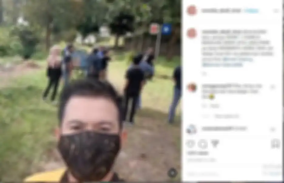 Mandala Shoji terlihat di lokasi syuting.