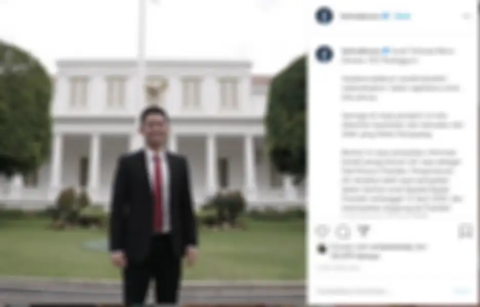 foto sekaligus caption yang diunggah Belva di akun instagramnya soal pengundurannya