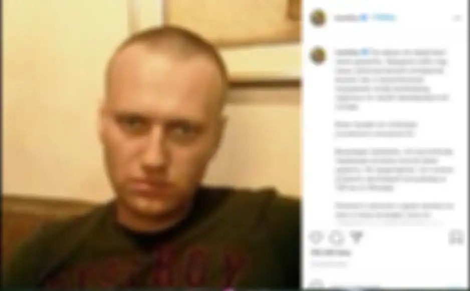 Unggahan akun resmi Alexei Navalny dengan bahasa Rusia