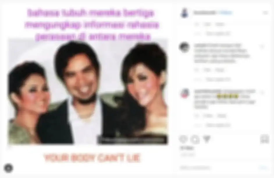 Foto lawas Ahmad Dhani, Maia dan Mulan Jameela yang diunggah pakar psikologi komunikasi bawah sadar