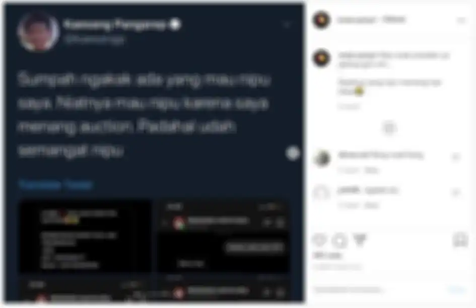 Tangkapan layar curhatan Kaesang pangarep yang hampir jadi korban penipuan online.