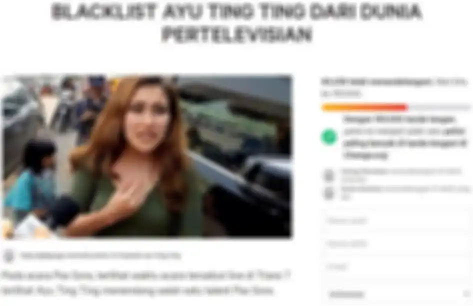 Petisi blacklist Ayu Ting Ting dari dunia pertelevisian tembus lebih dari 83 ribu pendukung