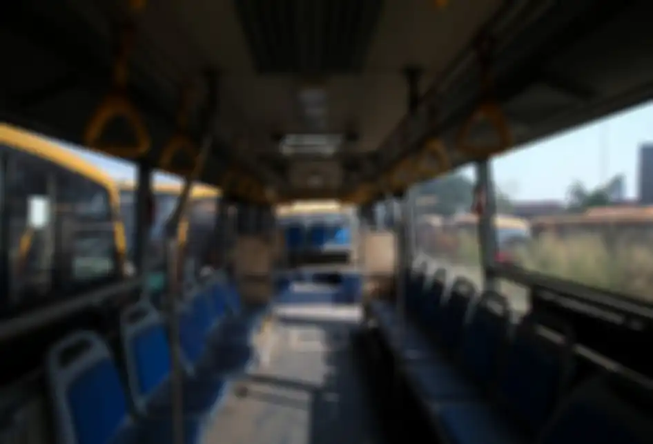 Ratusan bus Transjakarta terbengkalai di Kecamatan Dramaga, Kabupaten Bogor, Jumat (26/7/2019).