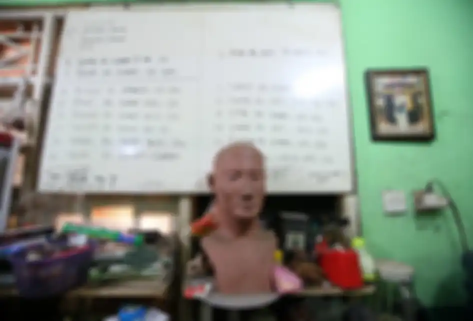 Sanggar Organ Prosthetic milik Ali Saga yang memproduksi kaki dan tangan palsu di Tangerang, Banten, Kamis (5/9/2019). 