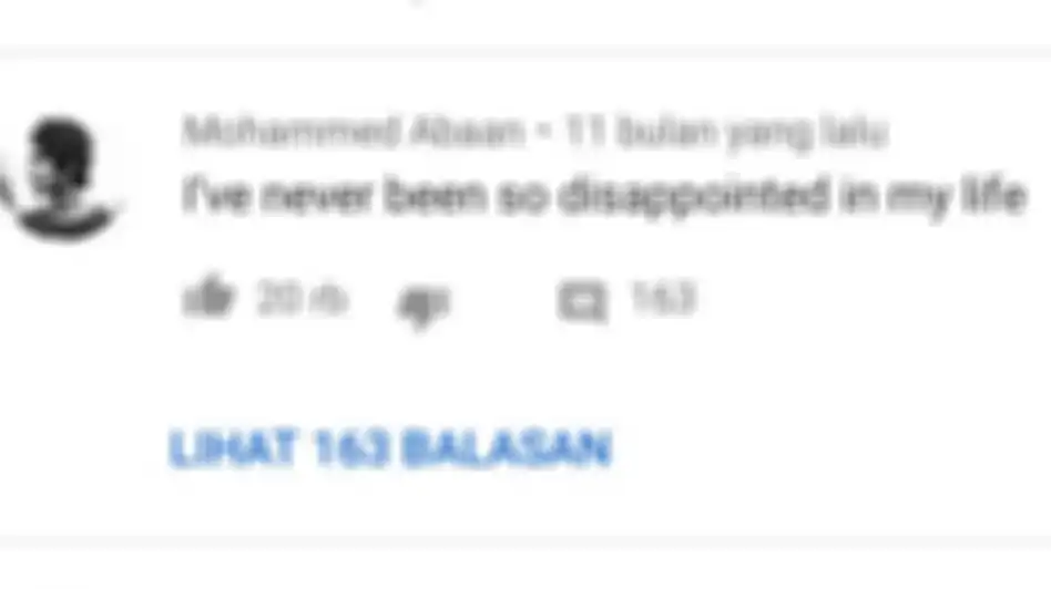 Salah satu komentar sindiran dari viewers video Youtube Rewind 2018