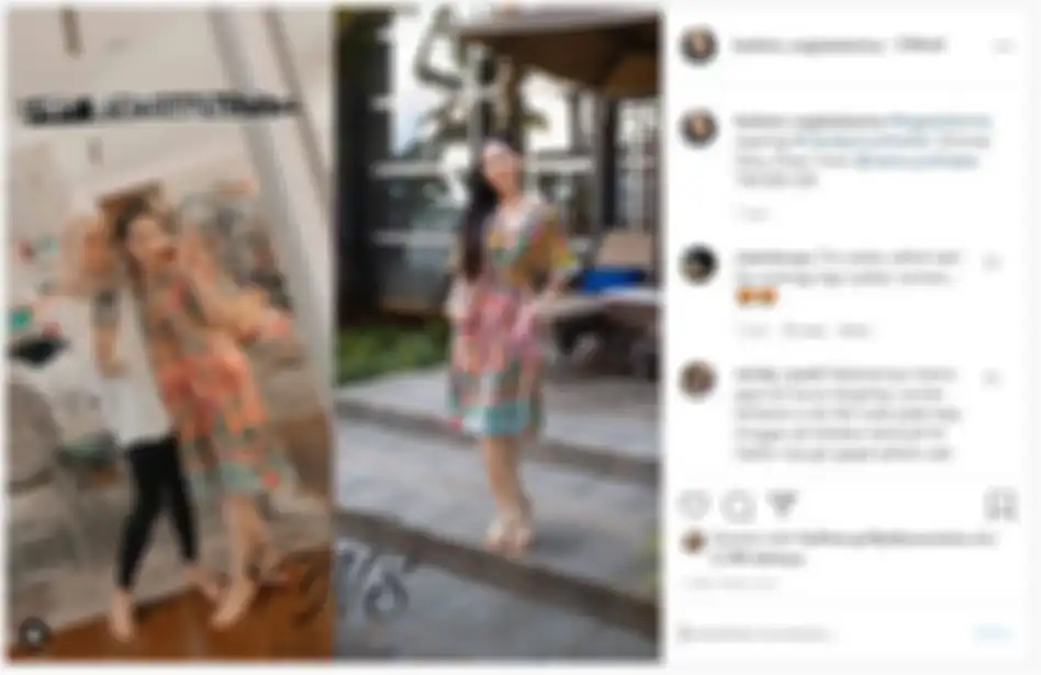 Nagita Slavina sukses bikin netizen salah fokus ketika mengenakan dress rasa daster seharga hampir RP 800 ribu