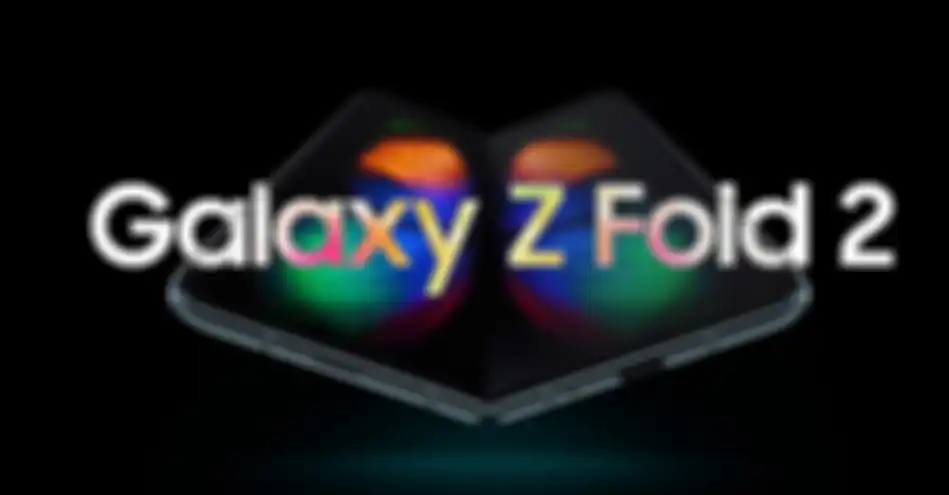 Ilustrasi poster Galaxy Z Fold 2.