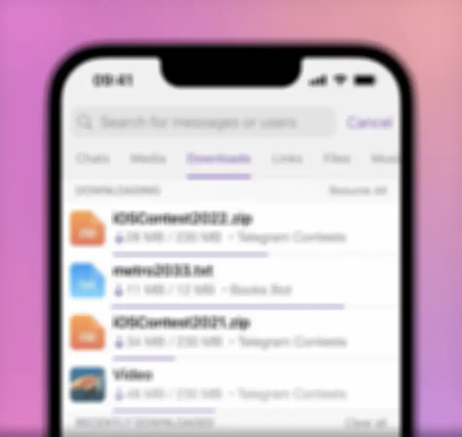 Fitur Download Manager di Telegram iOS