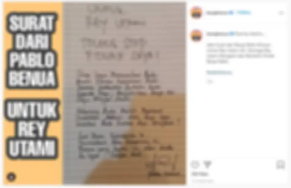 Surat dari Pablo Benua untuk Rey Utami