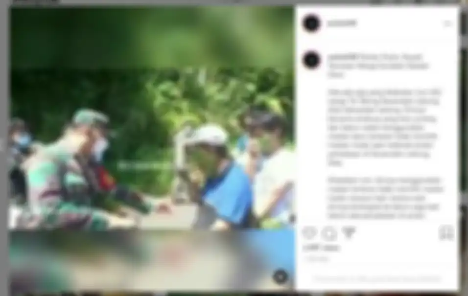 Panik melihat banyak petugas, petani ini membuat masker dadakan dari daun. 