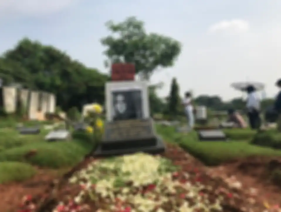 Makam Rina Gunawan di TPU Tanah Kusir, kawasan Kebayoran Lama, Jakarta Selatan, Sabtu (6/3/2021).