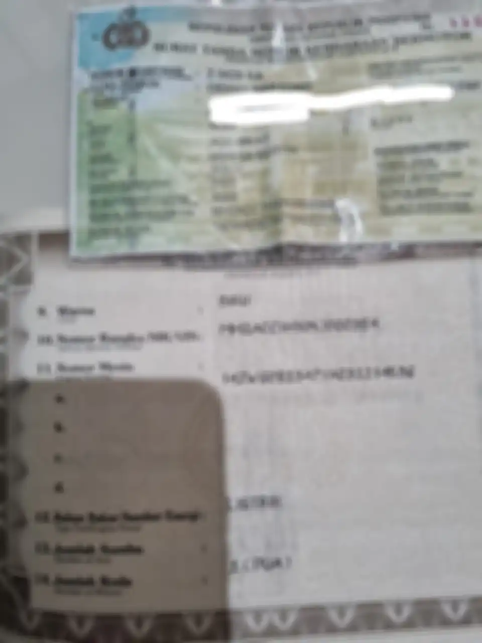 Data nomor mesin di STNK dan BPKB masih berdasarkan dinamo lama. Belum diubah sesuai dinamo baru.