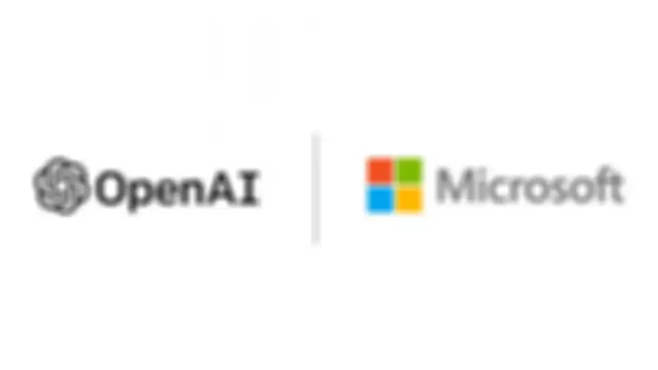 Ilustrasi logo OpenAI dan Microsoft