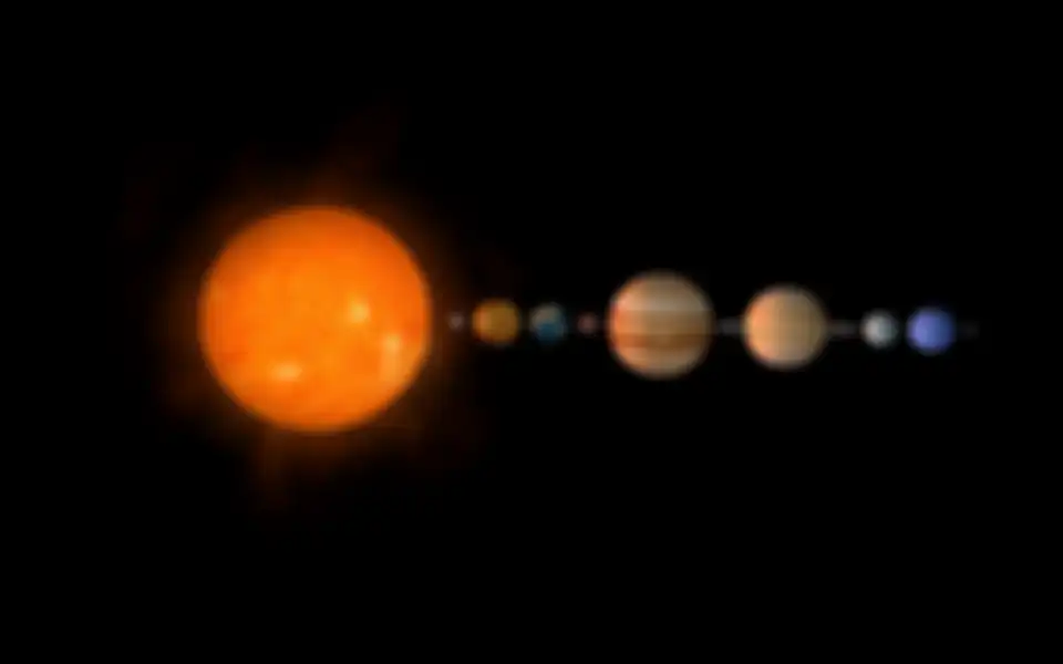 Ilustrasi planet di tata surya