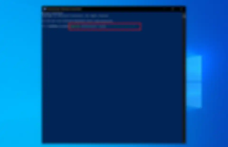 Tampilan url yang ditambahkan pada Windows PowerShell 