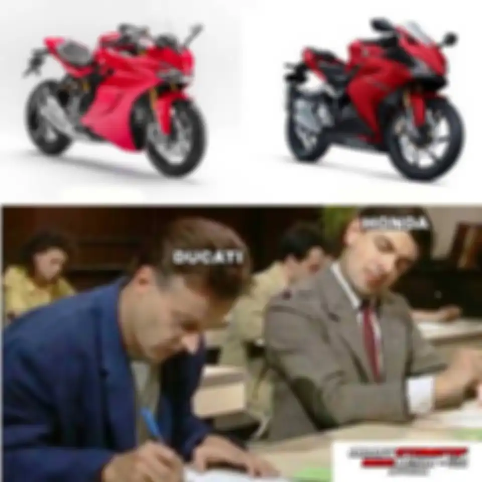 Meme Honda CBR250RR tiru desain Ducati