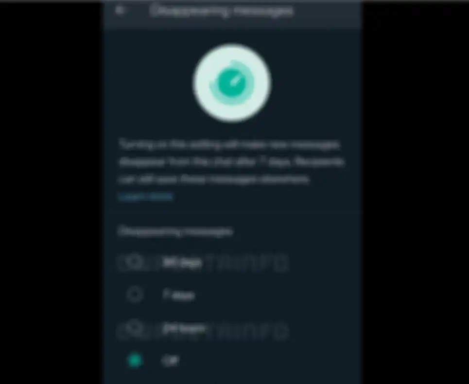 Fitur baru Disappearing Messages 90 hari di WhatsApp.