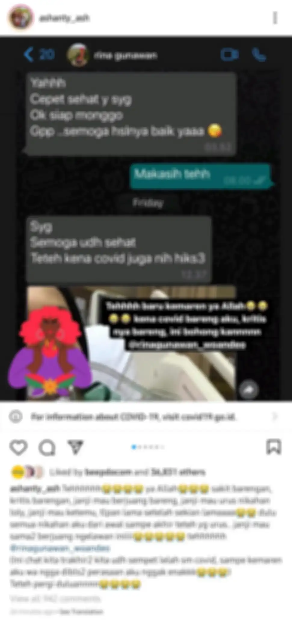 Ashanty membocorkan percakapan terakhir dengan Rina Gunawan yang terjadi pada Jumat (26/2/2021) lalu.
