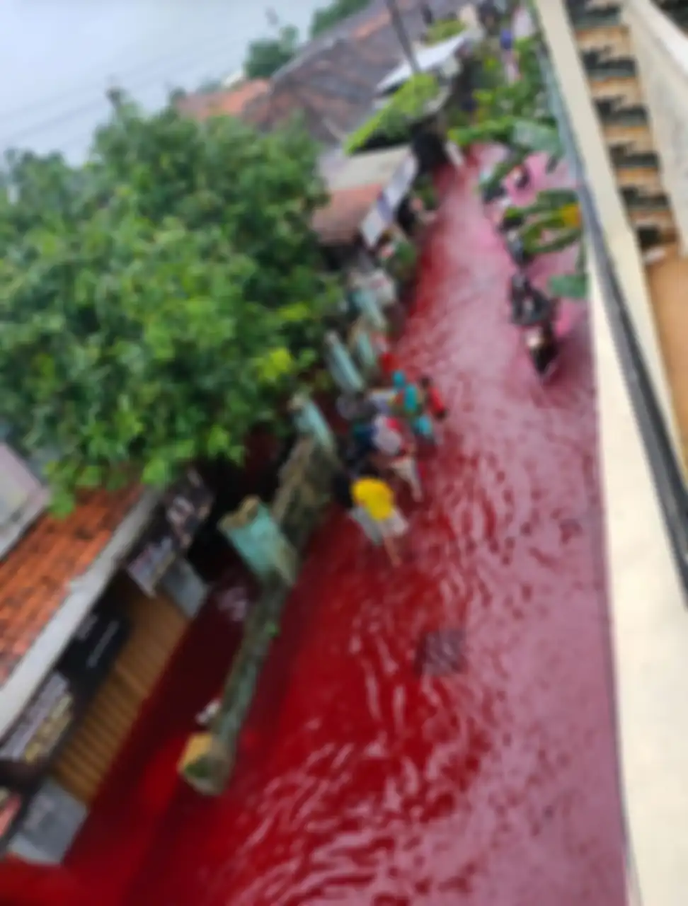 Banjir air merah di Jenggot, Pekalongan, Jateng