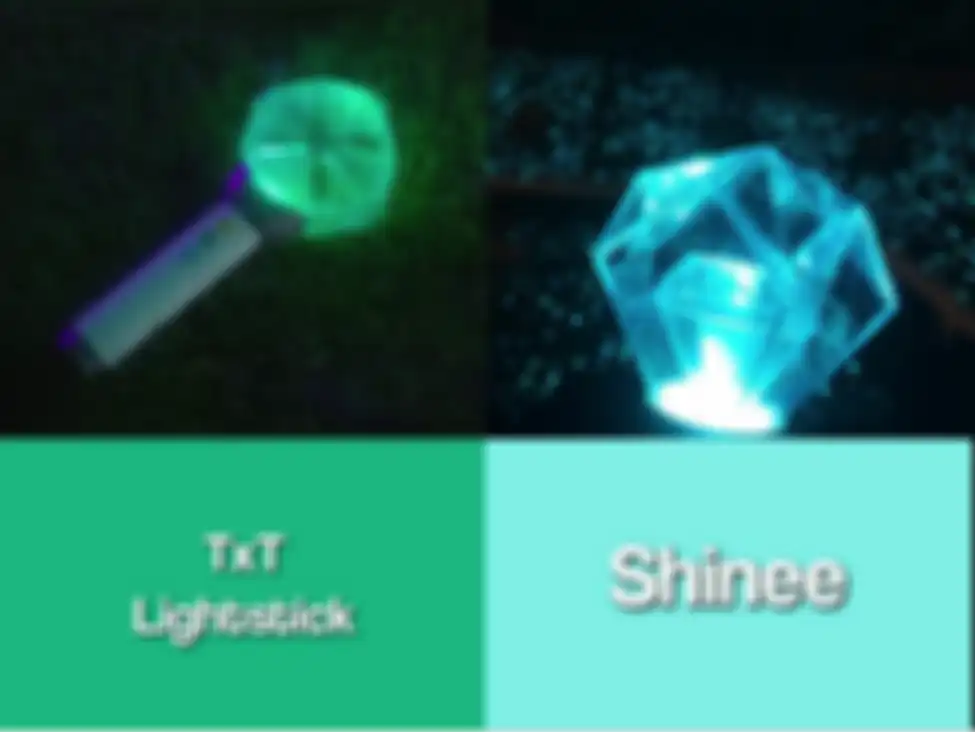 Perbandingan warna lightstick TXT dan SHINee