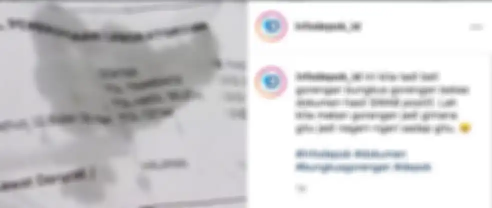 Kertas hasil swab PCR yang dijadikan bungkus gorengan.