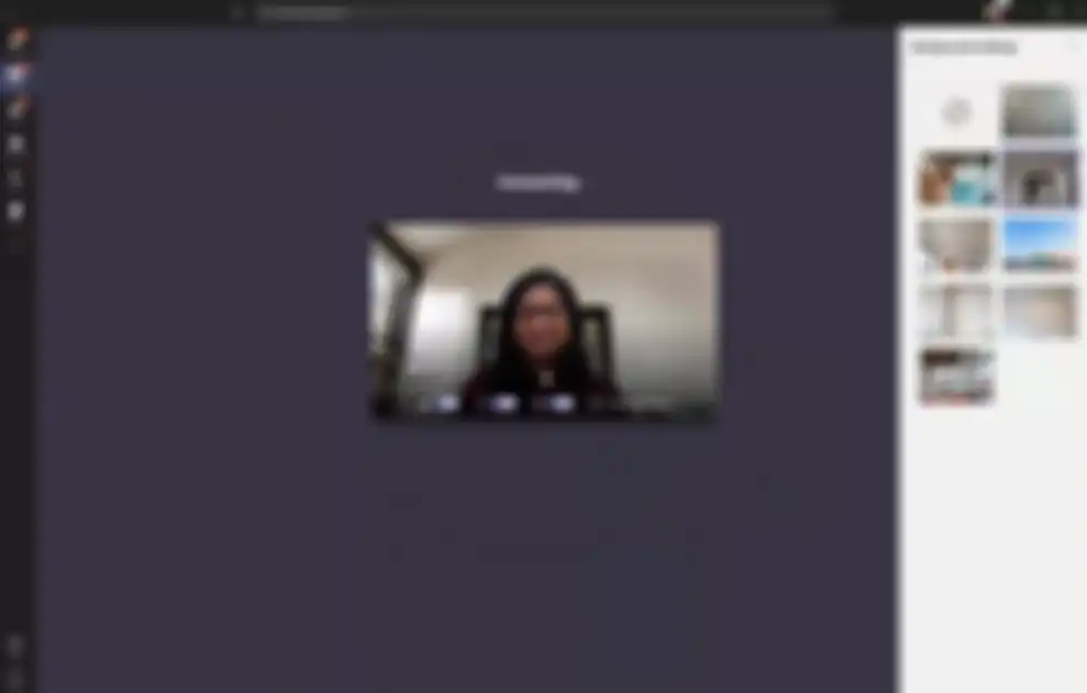 Ilustrasi penggunaan background di Microsoft Teams.