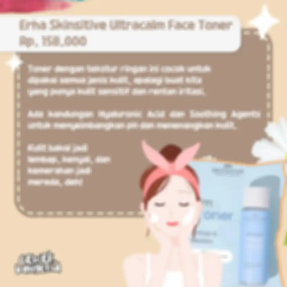 Erhan Skinsitive Ultracalm Face Toner Rp. 158.000