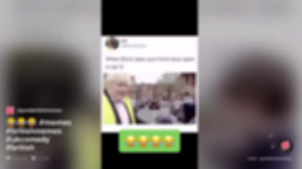 Tampilan video di TikTok for Android TV.