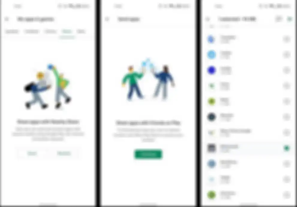 Google Nearby Share yang bisa digunakan untuk berbagi aplikasi Android.