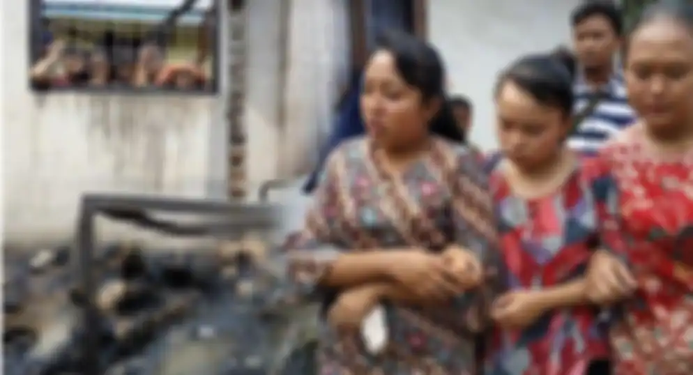 Kebakaran pabrik mancis di Binjai