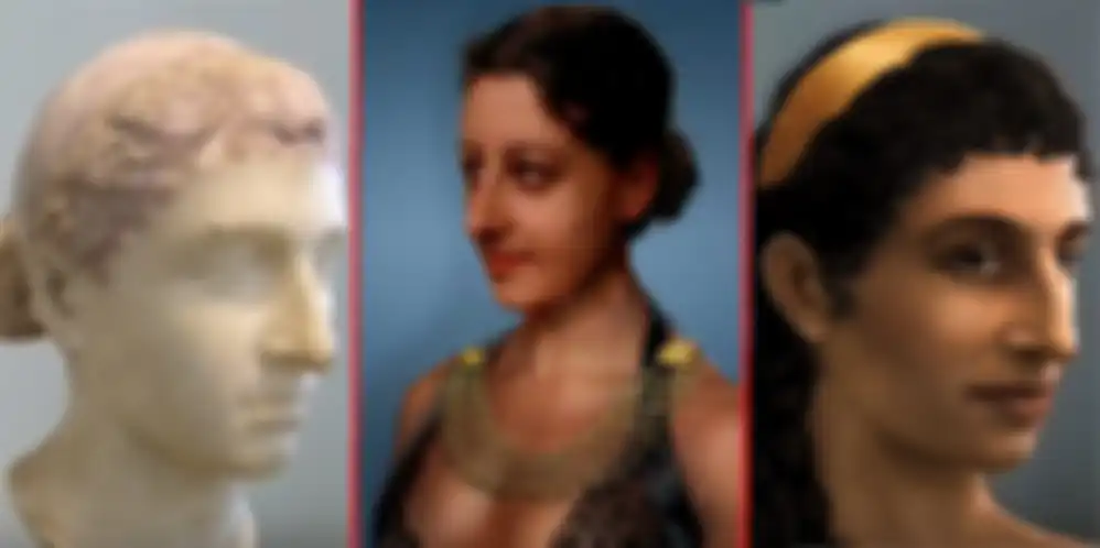 Hasil rekonstruksi digital wajah Cleopatra