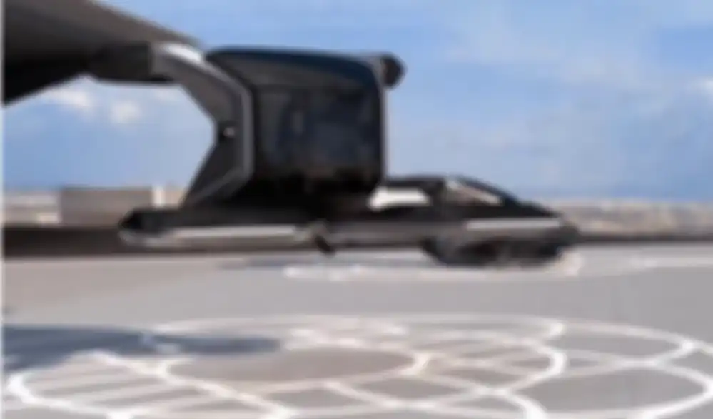 Render mobil terbang buatan GM yang dinamai Vertical Cadilla Take Off and Landing (VTOL).