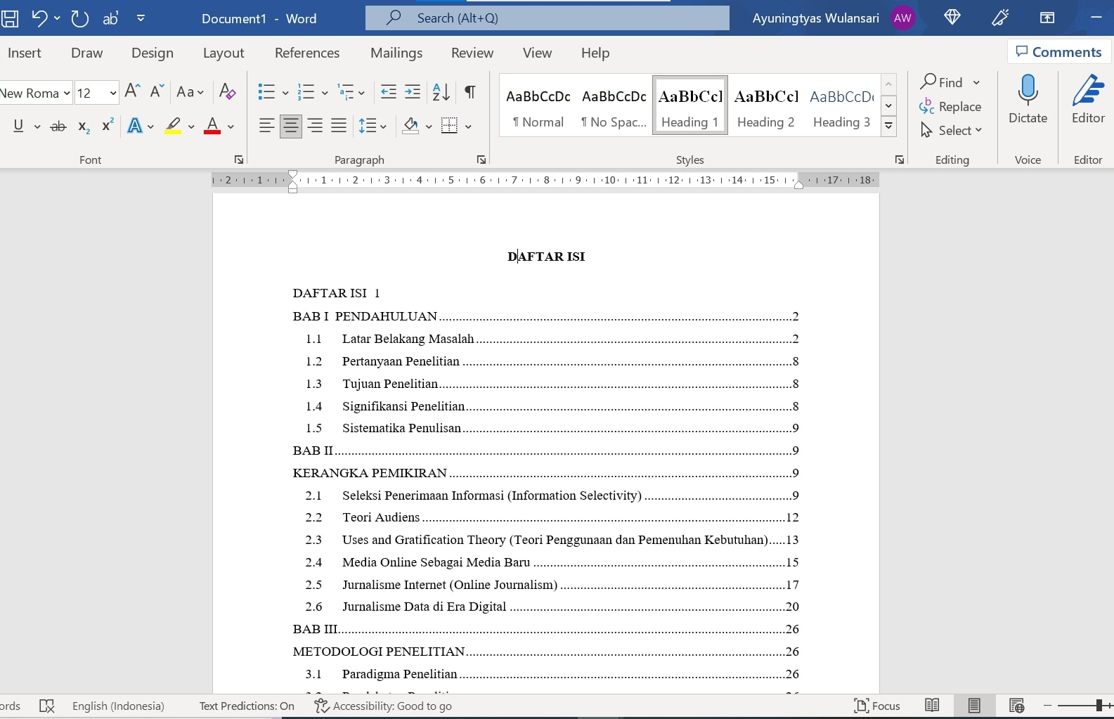 Cara Membuat Daftar Isi Otomatis di Microsoft Word, Mudah dan Praktis